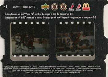 1997-98 Upper Deck Ice McDonald's - Game Film #F1 Wayne Gretzky  Back