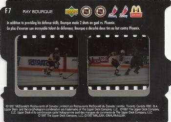 1997-98 Upper Deck Ice McDonald's - Game Film #F7 Ray Bourque  Back