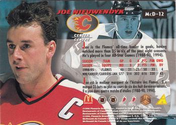 1995-96 Pinnacle McDonald's #McD-12 Joe Nieuwendyk Back