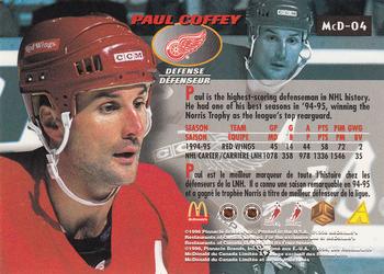 1995-96 Pinnacle McDonald's #McD-04 Paul Coffey Back