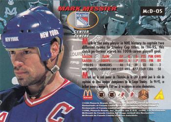 1995-96 Pinnacle McDonald's #McD-05 Mark Messier Back