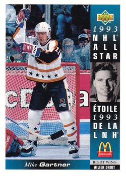 1993-94 Upper Deck McDonald's NHL All-Stars #McD-15 Mike Gartner Front