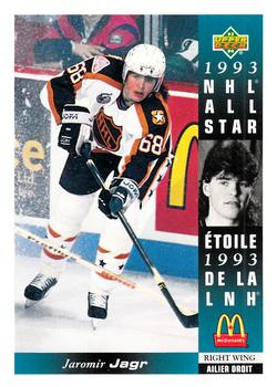 1993-94 Upper Deck McDonald's NHL All-Stars #McD-17 Jaromir Jagr Front