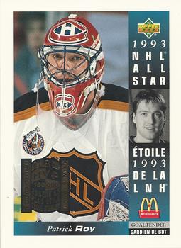 1993-94 Upper Deck McDonald's NHL All-Stars #McD-23 Patrick Roy Front
