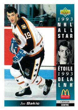 1993-94 Upper Deck McDonald's NHL All-Stars #McD-24 Joe Sakic Front