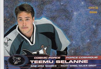 2001-02 Pacific Prism Gold McDonald's - Cosmic Force #4 Teemu Selanne  Front