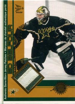 2001-02 Pacific Prism Gold McDonald's - Game-Worn Jersey Patches Gold Foil #5 Ed Belfour Front