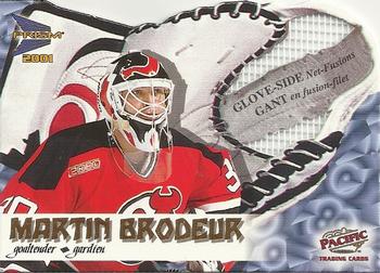 2000-01 Pacific Prism McDonald's - Glove Side Net Fusions #4 Martin Brodeur  Front