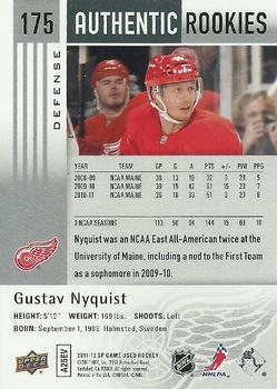 2011-12 SP Game Used #175 Gustav Nyquist Back