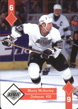 1995-96 Hoyle Western Conference Playing Cards #6♦ Marty McSorley Front