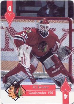 1995-96 Hoyle Western Conference Playing Cards #4♥ Ed Belfour Front