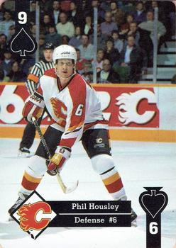1995-96 Hoyle Western Conference Playing Cards #9♠ Phil Housley Front