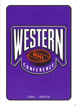 1995-96 Hoyle Western Conference Playing Cards #3♣ Denis Savard  Back