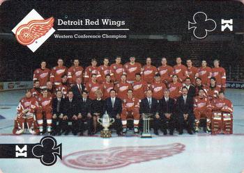 1995-96 Hoyle Western Conference Playing Cards #K♣ Detroit Red Wings Team Photo  Front