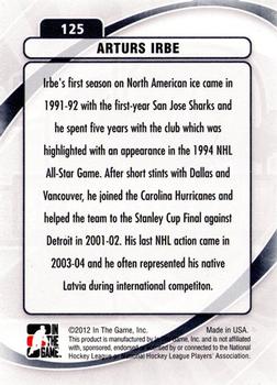 2011-12 In The Game Between The Pipes #125 Arturs Irbe Back
