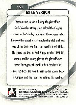 2011-12 In The Game Between The Pipes #152 Mike Vernon Back