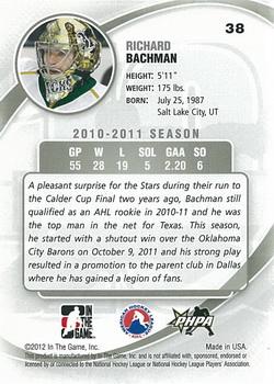 2011-12 In The Game Between The Pipes #38 Richard Bachman Back