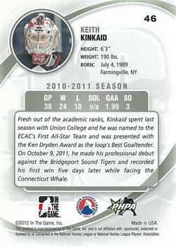 2011-12 In The Game Between The Pipes #46 Keith Kinkaid Back