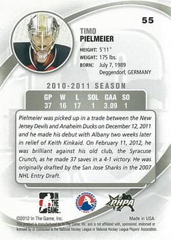 2011-12 In The Game Between The Pipes #55 Timo Pielmeier Back