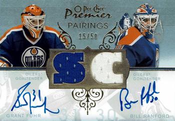 2007-08 O-Pee-Chee Premier - Pairings Autographed Jersey #PC-FR Grant Fuhr / Bill Ranford Front
