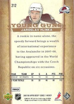 2007-08 Upper Deck #212 Jaroslav Hlinka Back