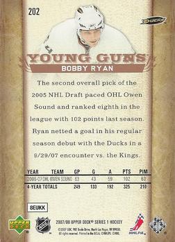 2007-08 Upper Deck #202 Bobby Ryan Back
