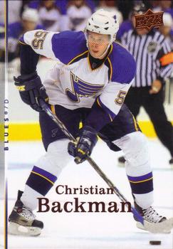 2007-08 Upper Deck #266 Christian Backman Front
