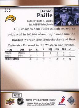 2007-08 Upper Deck #385 Daniel Paille Back