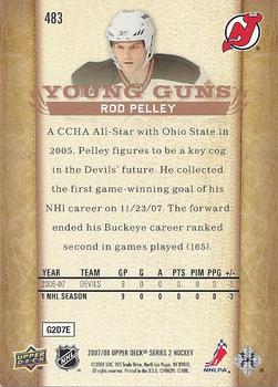 2007-08 Upper Deck #483 Rod Pelley Back
