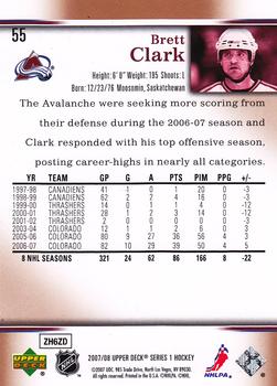 2007-08 Upper Deck #55 Brett Clark Back