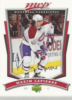 2007-08 Upper Deck MVP #60 Maxim Lapierre Front