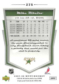 2007-08 Upper Deck MVP #275 Mike Ribeiro Back