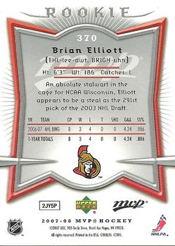 2007-08 Upper Deck MVP #370 Brian Elliott Back