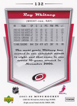 2007-08 Upper Deck MVP #132 Ray Whitney Back