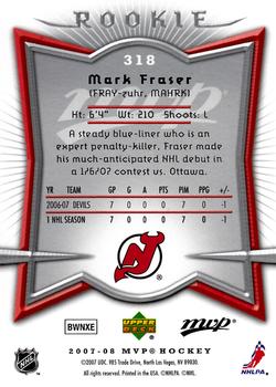 2007-08 Upper Deck MVP #318 Mark Fraser Back