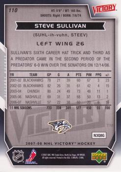 2007-08 Upper Deck Victory #110 Steve Sullivan Back