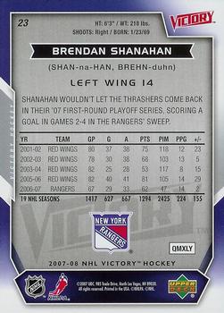 2007-08 Upper Deck Victory #23 Brendan Shanahan Back