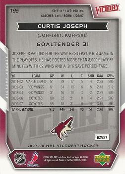 2007-08 Upper Deck Victory #195 Curtis Joseph Back