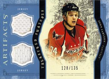 2011-12 Upper Deck Artifacts - Treasured Swatches Blue #TS-JC John Carlson Front