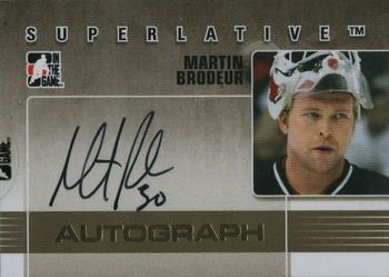 2009-10 In The Game Superlative - Autographs Gold #A-MB Martin Brodeur  Front