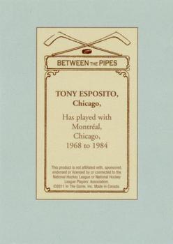 2010-11 In The Game Between The Pipes - 100 Years of Hockey Card Collecting #35 Tony Esposito Back