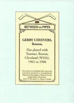 2010-11 In The Game Between The Pipes - 100 Years of Hockey Card Collecting #65 Gerry Cheevers Back