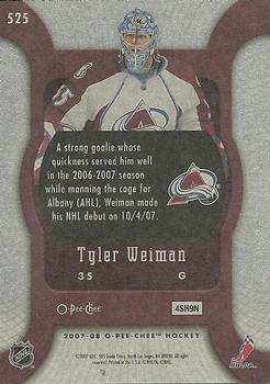 2007-08 O-Pee-Chee #525 Tyler Weiman Back