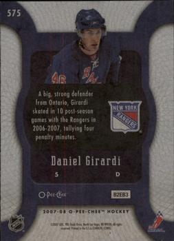 2007-08 O-Pee-Chee #575 Daniel Girardi Back