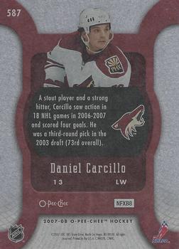 2007-08 O-Pee-Chee #587 Daniel Carcillo Back