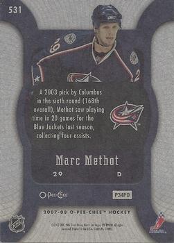 2007-08 O-Pee-Chee #531 Marc Methot Back