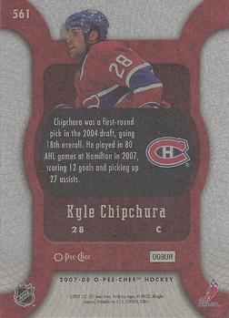 2007-08 O-Pee-Chee #561 Kyle Chipchura Back