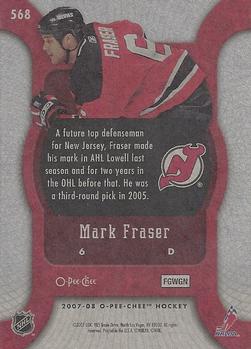 2007-08 O-Pee-Chee #568 Mark Fraser Back