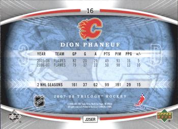 2007-08 Upper Deck Trilogy #16 Dion Phaneuf Back