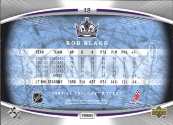 2007-08 Upper Deck Trilogy #48 Rob Blake Back